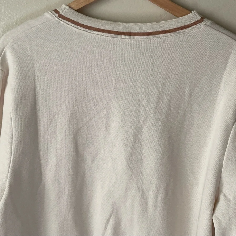 Pink Victoria’s secret cream brown stripes full zip sweatshirt
